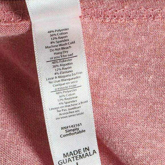 LuLaRoe Pink Swing Tunic Top Size L - Picture 7 of 8